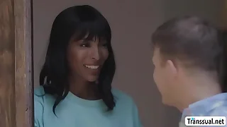 TS Natassia fucks her stepbros boyfriend